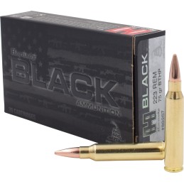 Hornady 80267 Black  223 Rem 75 gr Boat Tail Hollow Point 20 Per Box 10 Case