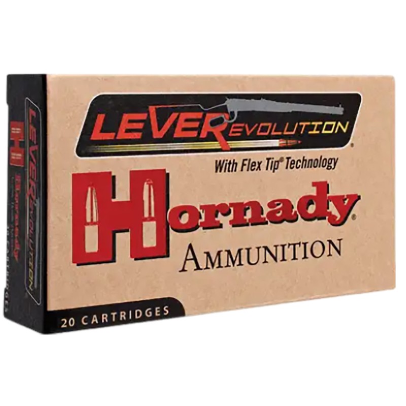 Hornady 82747 LEVERevolution  4570 Gov 325 gr Flex Tip eXpanding 20 Per Box 10 Case