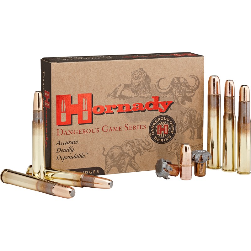 Hornady 82432 Dangerous Game  450400 Nitro Express 400 gr DGX Bonded 20 Per Box 6 Case