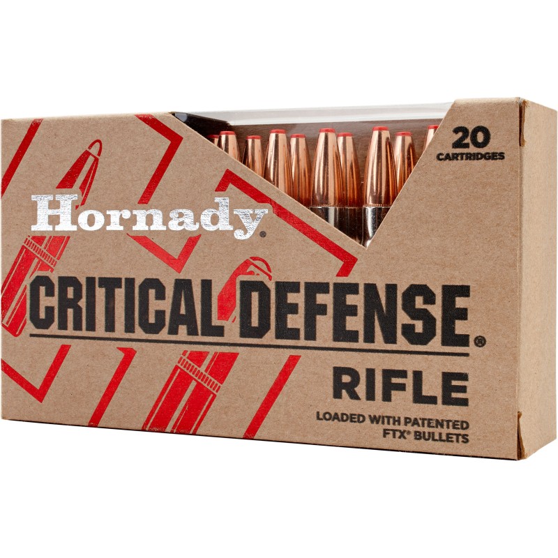 Hornady 80270 Critical Defense  223 Rem 55 gr Flex Tip eXpanding 20 Per Box 10 Case