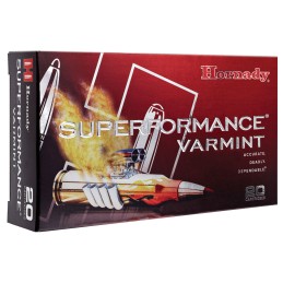 Hornady 83366 Superformance Varmint  22250 Rem 50 gr Hornady V Max 20 Per Box 10 Case