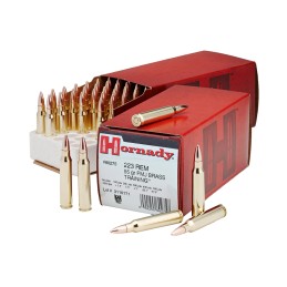 Hornady 80275 Custom  223 Rem 55 gr Full Metal Jacket Boat Tail 50 Per Box 10 Case