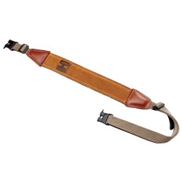 Hornady 99107 Universal Sling made of Brown Leather with Nylon Straps  Swivels for Rifles