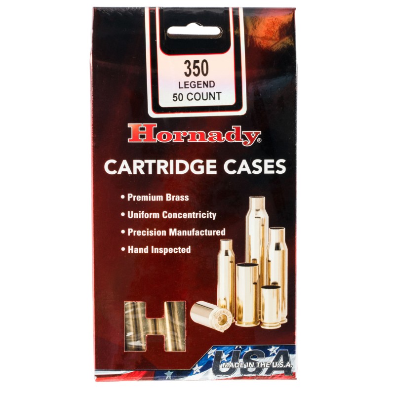 Hornady 87296 Unprimed Cases Cartridge 350 Legend Rifle Brass