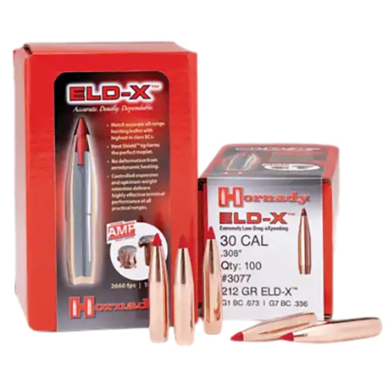 Hornady 3078 ELDX  30 Cal .308 220 gr Extremely Low Drag eXpanding 100 Per Box 15 Case