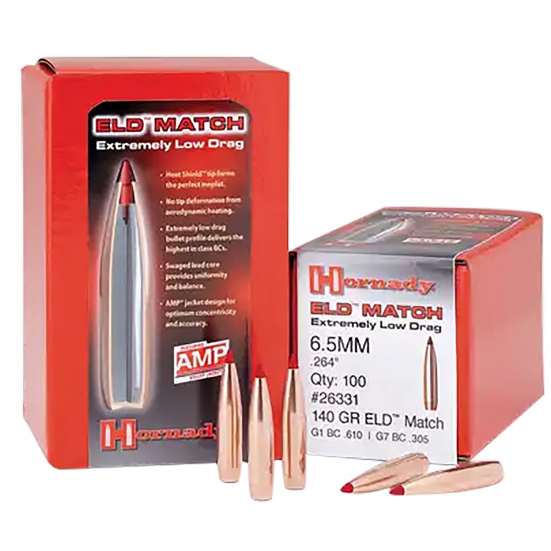 Hornady 28403 ELD Match  7mm .284 162 gr Extremely Low Drag Match 100 Per Box 15 Case