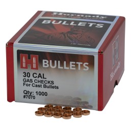 Hornady 7070 CrimpOn Gas Checks 30 Cal Cast Bullets 1000 Per Box