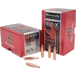 Hornady 27356 ELDX  270 Cal .277 145 gr Extremely Low Drag eXpanding 100 Per Box 15 Case