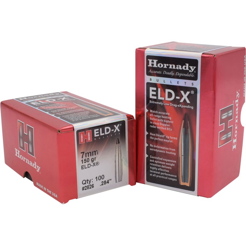 Hornady 2826 ELDX  7mm .284 150 gr Extremely Low Drag eXpanding 100 Per Box 15 Case