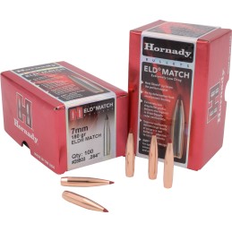 Hornady 28503 ELD Match  7mm .284 180 gr Extremely Low Drag Match 100 Per Box 15 Case