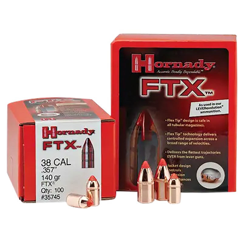 Hornady 45201 FTX  45 Cal .452 250 gr Flex Tip eXpanding 50 Per Box 25 Case