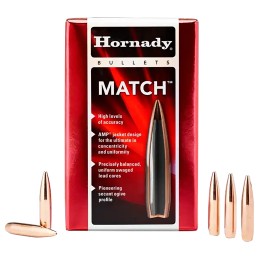 Hornady 26335 Match  6.5mm .264 140 gr Hollow Point Boat Tail Match 100 Per Box 15 Case