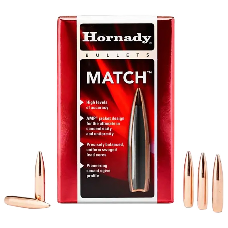 Hornady 2250 Match  22 Cal .224 53 gr Hollow Point Match 100 Per Box 40 Case