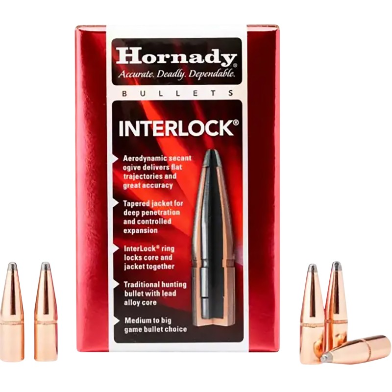 Hornady 2735 InterLock  270 Cal .277 140 gr Boat Tail Spire Point 100 Per Box 25 Case