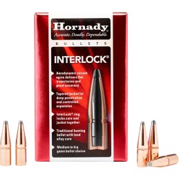 Hornady 3232 InterLock  8mm .323 150 gr Soft Point 100 Per Box 15 Case