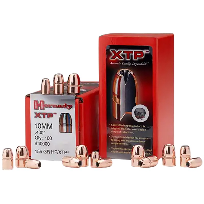 Hornady 40060 XTP  10mm Auto .400 200 gr Hollow Point XTP 100 Per Box 15 Case