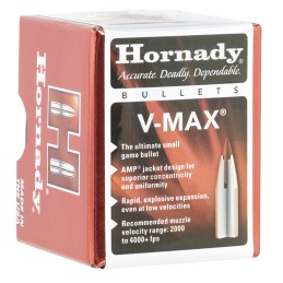 Hornady 21710 VMax  17 Cal .172 20 gr V Max 100 Per Box 40 Case