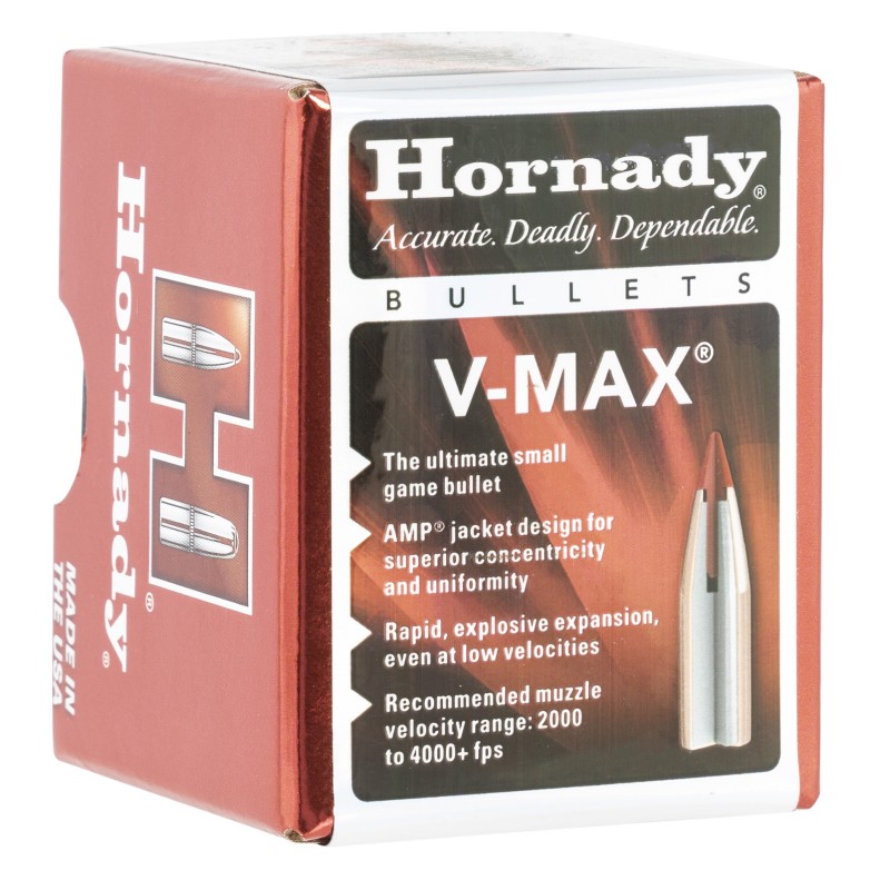 Hornady 21710 VMax  17 Cal .172 20 gr V Max 100 Per Box 40 Case