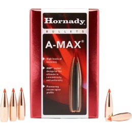 Hornady 30502 AMAX  30 Cal .308 168 gr A Max 100 Per Box 15 Case