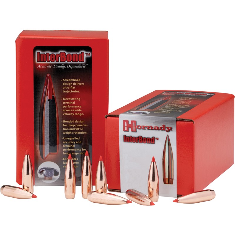 Hornady 27309 InterBond  270 Win .277 130 gr InterBond 100 Per Box 15 Case