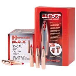 Hornady 2441 ELDX  6mm .243 90 gr Extremely Low Drag eXpanding 100 Per Box 25 Case