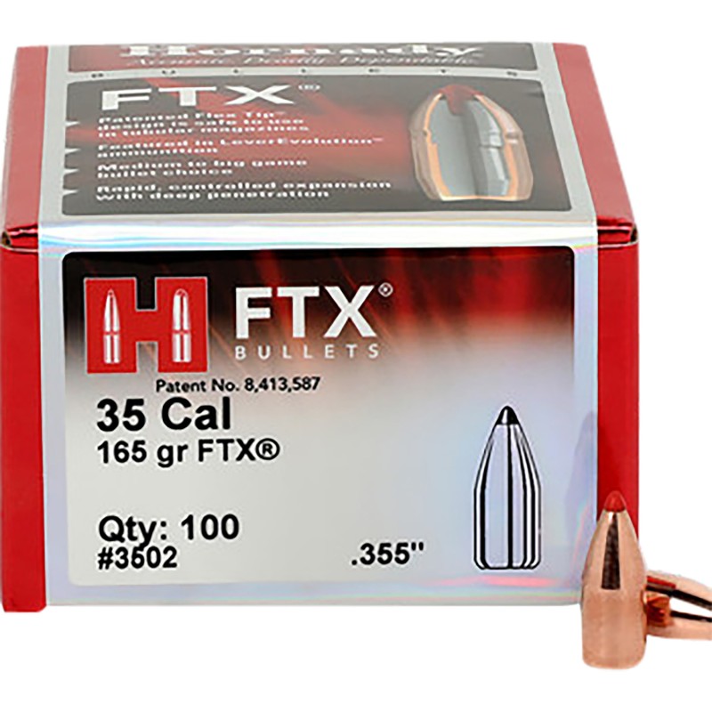 Hornady 3502 FTX  35 Cal .355 165 gr Flex Tip eXpanding 100 Per Box 15 Case