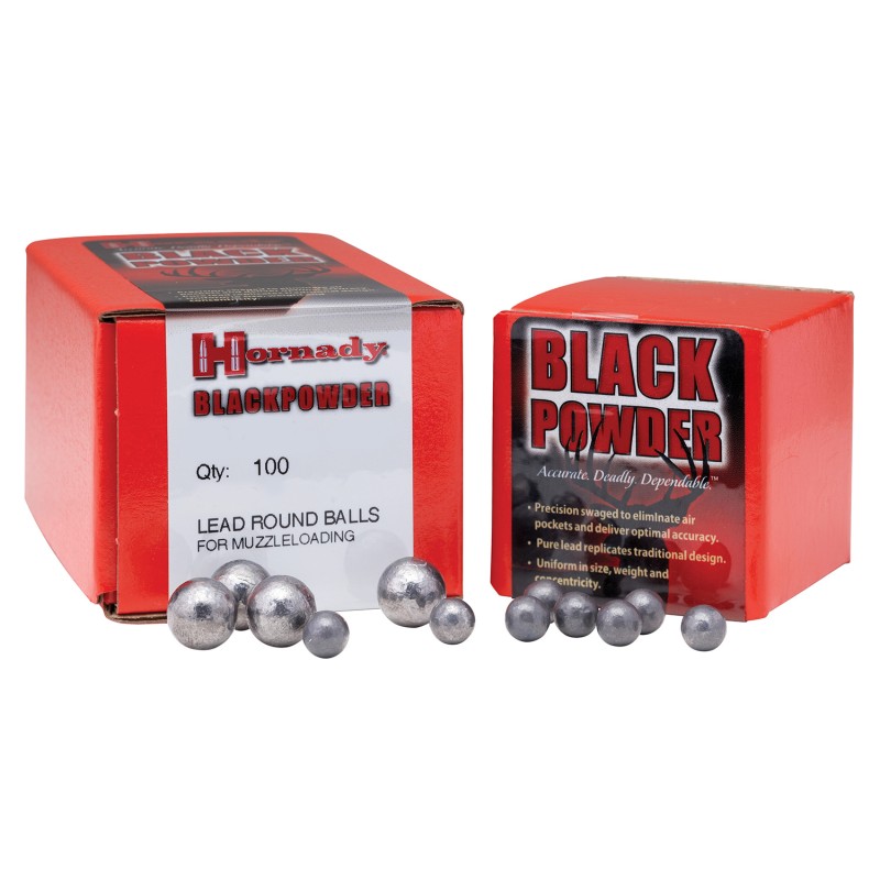 Hornady 6020 Black Powder Lead Balls 36 Cal .375 100 Per Box40 Case