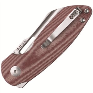 October Linerlock Red Micarta