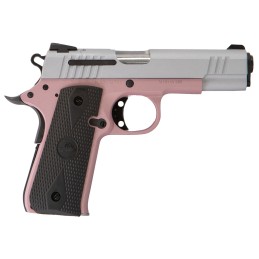 Citadel CIT380ROSE M1911 Baby Compact Frame 380 ACP 71 3.75 Stainless Steel Barrel Silver Serrated Steel Slide Rose Cerakote Alu