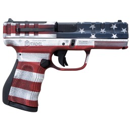 Citadel CITCP9USACAN Centurion CP9 Compact Frame 9mm Luger 141 4 Black Steel Barrel American Flag Cerakote Optic ReadySerrated S