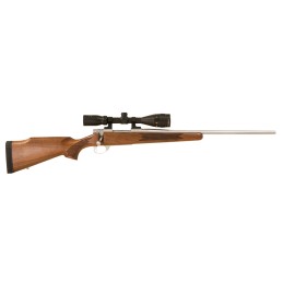 Howa HWH308TS M1500 Standard Hunter 308 Win 51 22 Stainless Steel Threaded Barrel Stainless Steel Receiver Fixed Walnut Stock Sc