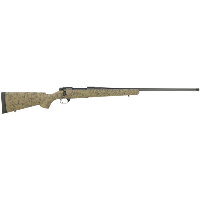 Howa HHS43333 M1500 HS Precision 300 Win Mag 31 24 Blued Threaded BarrelRec Green with Black Webbed HS Precision Stock