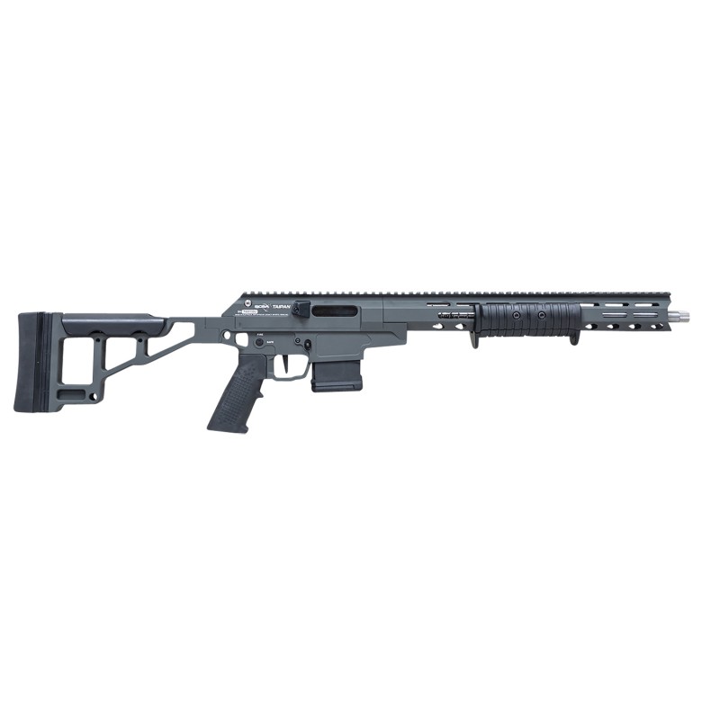 Citadel CITTPN223GRY Taipan X Pump Action 223 Wylde 101 16.50 Stainless Threaded Dark Gray MLok Handguard Chassis with Skeletoni