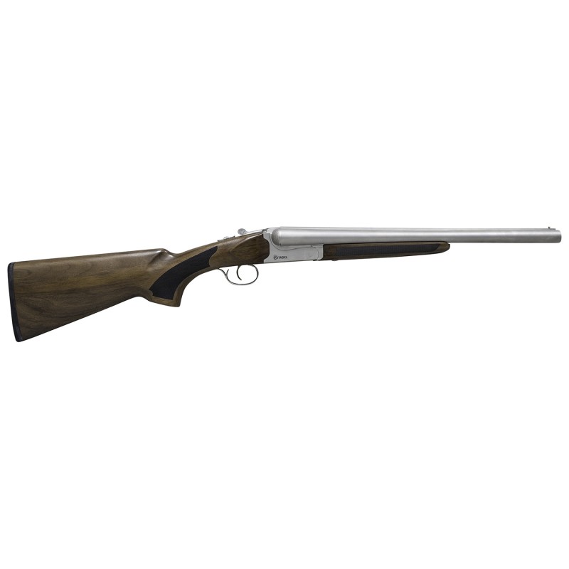 Citadel CITSBS1218NKL Coach  12 Gauge 3 2rd 18.50 Nickel BarrelRec Fixed Walnut Stock