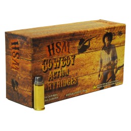 HSM 38401N Cowboy Action  3840 Win 180 gr Round Nose Flat Point 50 Per Box 10 Case