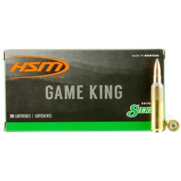 HSM 65X2843N Game King  6.5x284 Norma 140 gr Sierra GameKing Spitzer Boat Tail 20 Per Box 20 Case