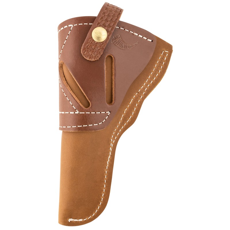 Hunter Company 26004 Range Ride  OWB Size 4 Chestnut Tan Leather Belt Slide Fits SA Revolver Fits 4.505 Barrel Ambidextrous