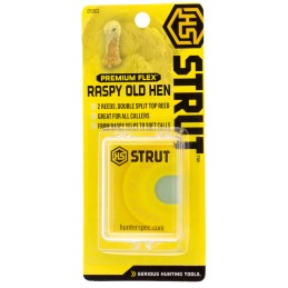 HS Strut 05903 Raspy Old Hen Double Reed Attracts Turkeys Yellow Infinity Latex