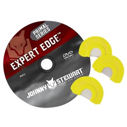 Johnny Stewart Wildlife Calls JSDIA4 Expert Edge Combo Pack 3 Diaphragm Calls Attracts Predator Species Yellow Includes DVD