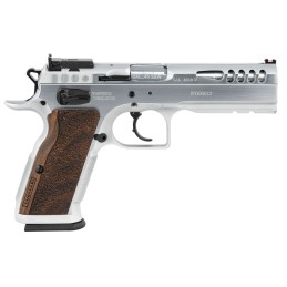 Tanfoglio IFG TFSTOCKM40 Defiant Stock Master LG 40 SW 141 4.75 Hard Chrome SteelWood Grip