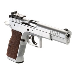 Tanfoglio IFG TFLIMPRO9 Defiant Limited Pro 9mm Luger Caliber with 4.80 Barrel 191 Capacity Overall Hard Chrome Finish Steel Bea