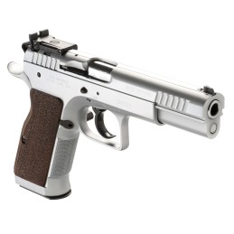 Tanfoglio IFG TFLIMPRO9SF Defiant Limited Pro 9mm Luger Caliber with 4.80 Barrel 161 Capacity Overall Hard Chrome Finish Steel B