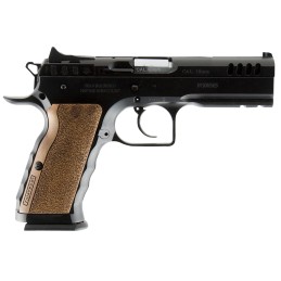 Tanfoglio IFG TFSTOCKI40SF Defiant Stock I 40 SW Caliber with 4.50 Barrel 121 Capacity Overall Black Finish Steel Picatinny Rail