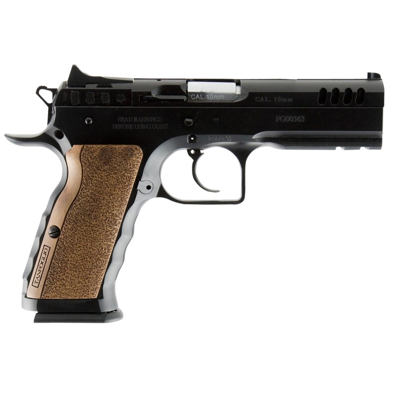 Tanfoglio IFG TFSTOCKI40SF Defiant Stock I 40 SW Caliber with 4.50 Barrel 121 Capacity Overall Black Finish Steel Picatinny Rail