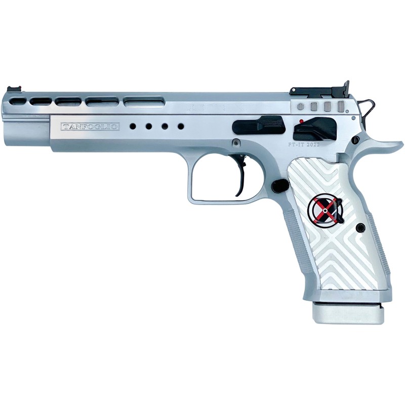 Tanfoglio IFG TFGOLDMX9 Gold Match Xtreme 9mm Luger 161 6 Stainless Polygonal Rifled Barrel Stainless Ported Slide Stainless Ste