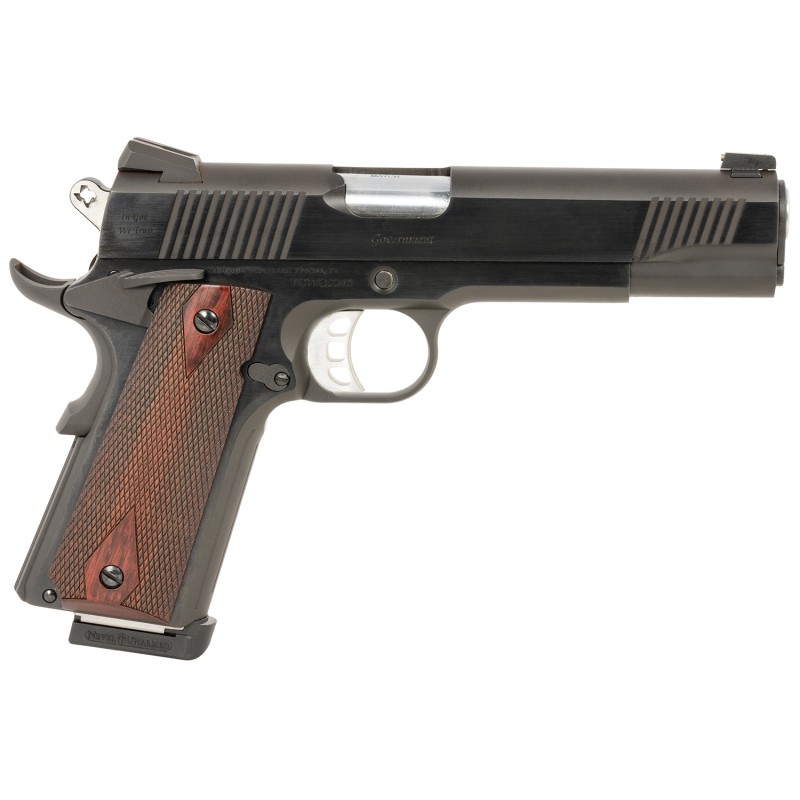 Tyler Gun Works TGWGVBL45 Custom 1911 Government Full Size Frame 45 ACP 71 5 Stainless Match Grade Barrel Blued Serrated Steel S