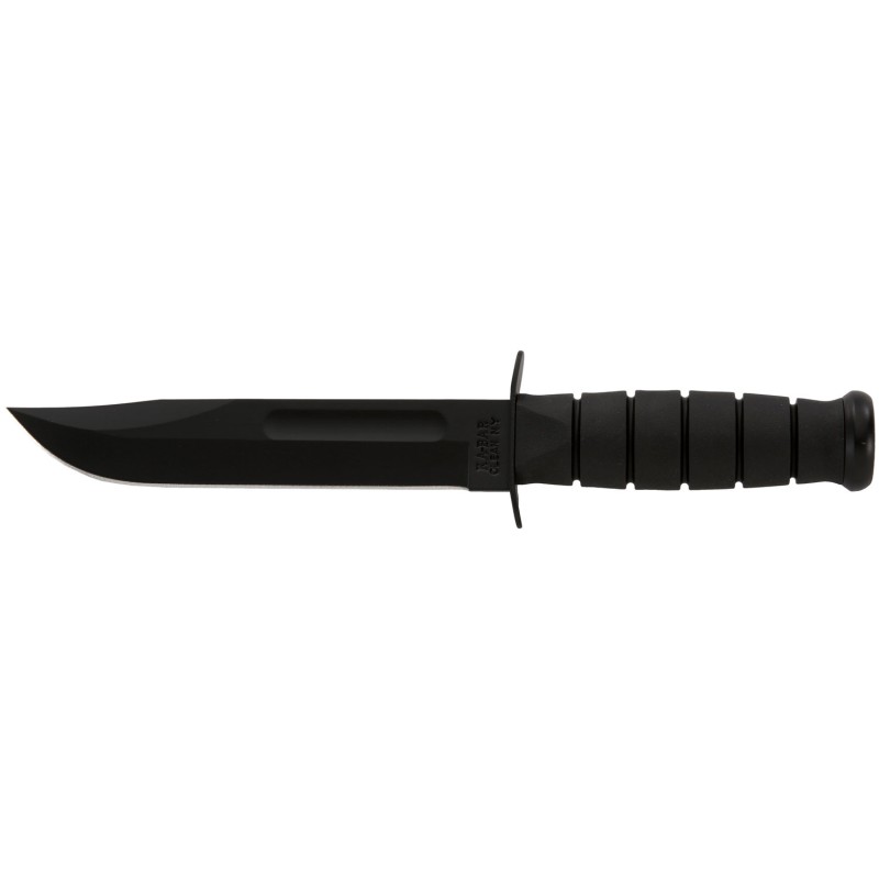 KaBar 1211 FightingUtility  7 Fixed Clip Point Plain Black 1095 CroVan Blade Black Kraton G Handle Includes Sheath