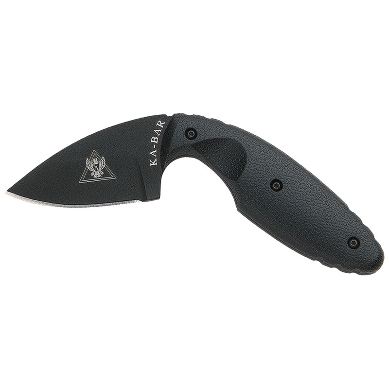 KaBar 1480 TDI Law Enforcement 2.31 Fixed Drop Point Plain Black AUS8A SS Blade Black Zytel Handle Includes Belt ClipSheath