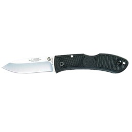 KaBar 4062 Dozier Hunter 3 Folding Drop Point Plain AUS8A SS Blade Black Zytel Handle Includes Pocket Clip