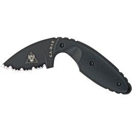 KaBar 1481 TDI Law Enforcement 2.31 Fixed Drop Point Serrated Black AUS8A SS Blade Black Zytel Handle Includes Belt Clip